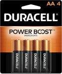 Duracell Coppertop Double AA Batteries with Power Boost Ingredients, 4 Count (Pack of 1) Long-lasting Alkaline Double AA Battery for Household and Office Devices